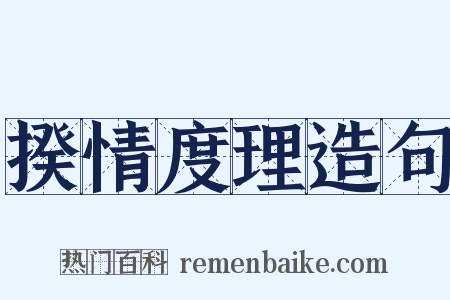揆情度理造句是什么意思的图片